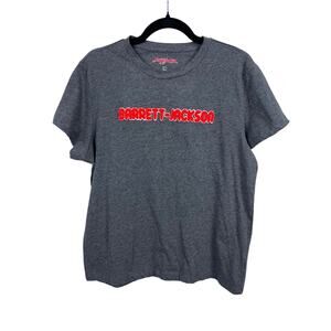 Barrett-Jackson Gray Fuzzy Logo Graphic Tee — Women’s Large Car Auction